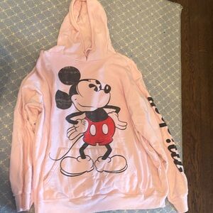 EUC Disney Mickey and Friends Pink Sweatshirt Sz XL